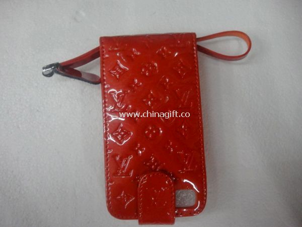 pu leather case flip case cover for iphone with chain