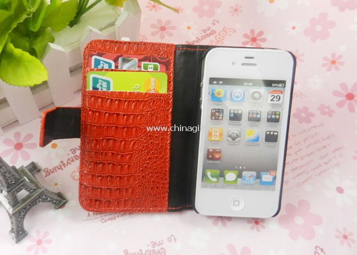 Side Flip PU Leather With Card Port Fashion Headphone Case for iPhone