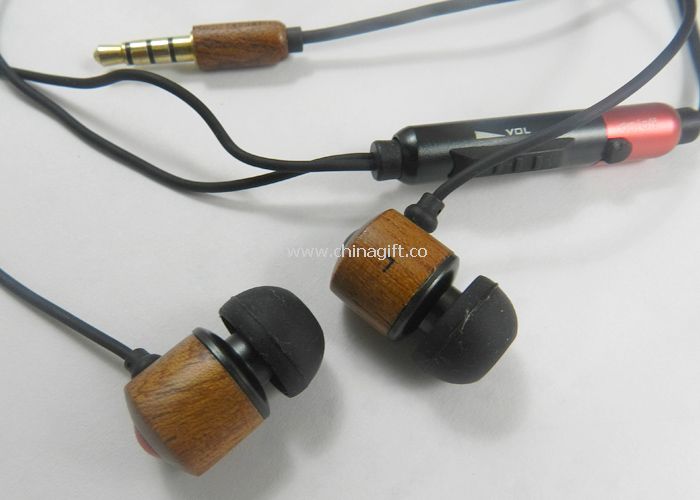 Stereo Bamboo Earphone For Iphone 4