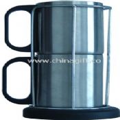 8oz stainless steel coffee mug with plastic D handle