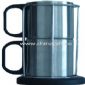 8oz stainless steel coffee mug with plastic D handle small pictures