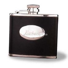 5oz stainless steel hip flask with leather covered outside China