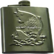 6oz stainless steel hip flask with pressing logo China