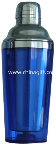 16oz stainless steel shaker with outer plastic