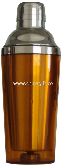 550ml Inner stainless steel and outer color plastic cocktail shaker China