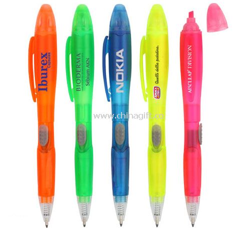 Promotion Ball pen with highlighter