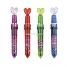 10 color ball pen with heart in the top China