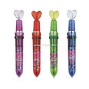 10 color ball pen with heart in the top