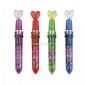 10 color ball pen with heart in the top small pictures