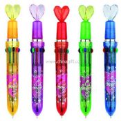10 color ball pen with heart in the top