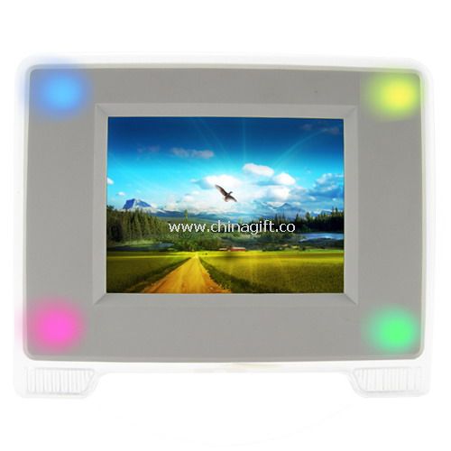 3.5 Inch Desktop Digital Photo Frame with Multi Color LED