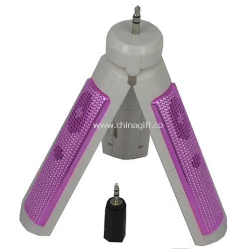 Portable 3-Leg Design MP3 Speaker with Purple Colour