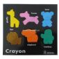 6pcs animals plastic crayons small pictures