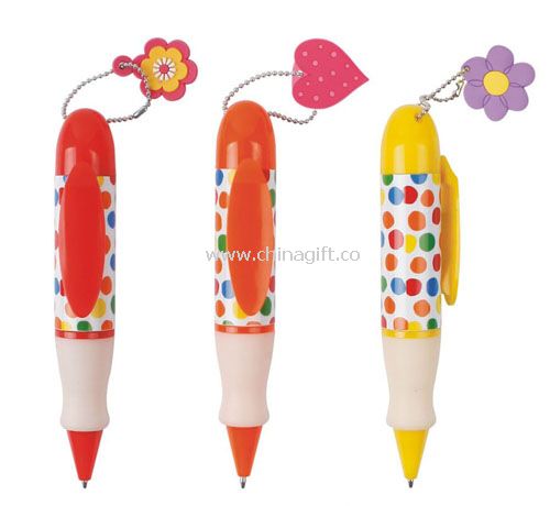 Ball pen with pvc pendant