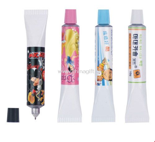 Toothpaste shaped ball pen