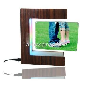 magnetic floating photo frame With 4pcs color LED lights inside