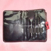 4pcs mini brushes in rec enamel pouch