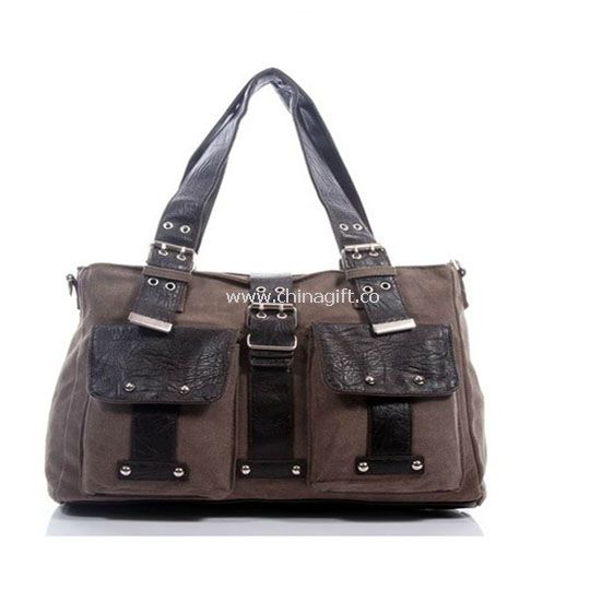 brown oxford handbag