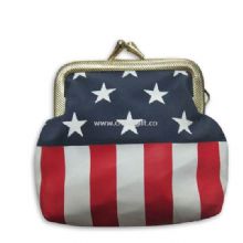 Flag PU Leather Promotional Coin Hinge Wallet China