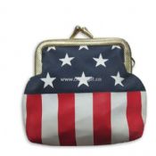 Flag PU Leather Promotional Coin Hinge Wallet