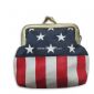Flag PU Leather Promotional Coin Hinge Wallet small pictures