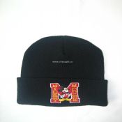 logo embroidered knitted hats