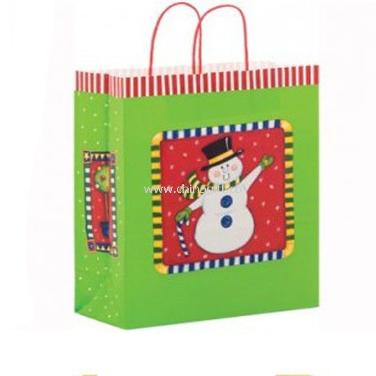 Snow Christmas Polyester Shopping Bag