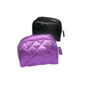 Quilted Plum Small Cosmetic Bag