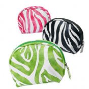 Zebra Half Moon Cosmetic Bag