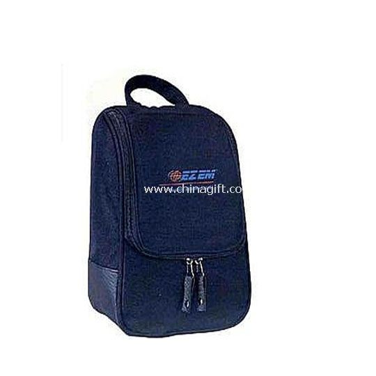 navy polyester cosmetic bag