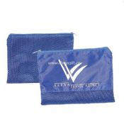 blue polyester toiletry bag