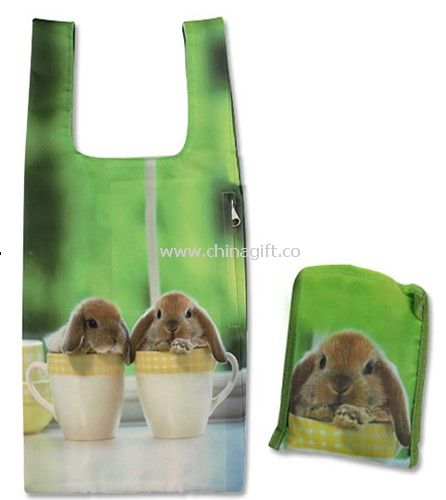 T-shirt Shopping Bag with zipper