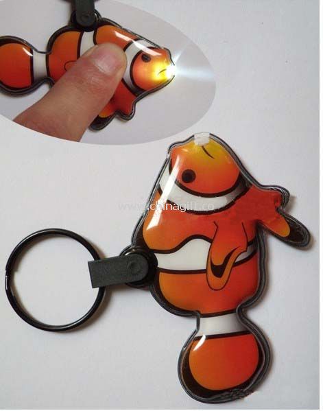Fish shape LED keychain