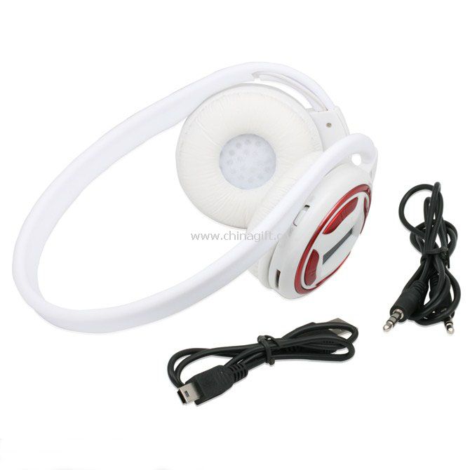 Stereo bluetooth headphone with MP3 player, FM radio,LCD screen