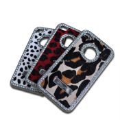iPhone4 / 4S Crystal Rhinestone And Leopard Pattern Protective Case