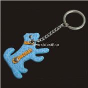 Dog Shape Leather Keychain