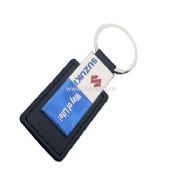 PU leather with zinc alloy keychain