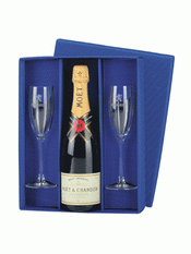 Champagne cadeau Set Blue Wave images