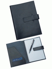 A5 Leather Pad Cover In Black images