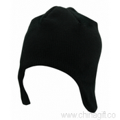 Acrylic & Polar Fleece Beanie with Ear Flaps images