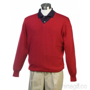 Mens 100% Wool V-Neck Pullover images