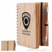 Bamboo Cover Notebook with Pen images