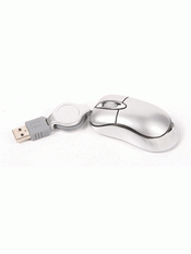 Mini Silver Retractable Mouse images