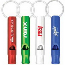 Promotional Aluminium Metal Whistle Key Chain images