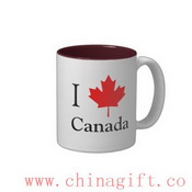 Eu folha Canadá dois tons caneca de café images