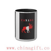 Elch Kanada zweifarbige Kaffeetasse images