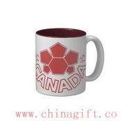 Mug à café bicolore soccer Canada images