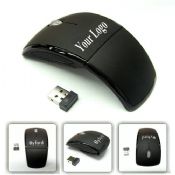 Tapete preto acabamento 2.4ghz wireless mouse de dobramento images