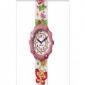 Colores de moda para niños reloj de pulsera de cuero de diamante CZ small picture