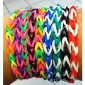 Sports coloré Silicone Bracelets Rainbow Loom épaisseur 1,2 mm et Dinameter de 17mm images